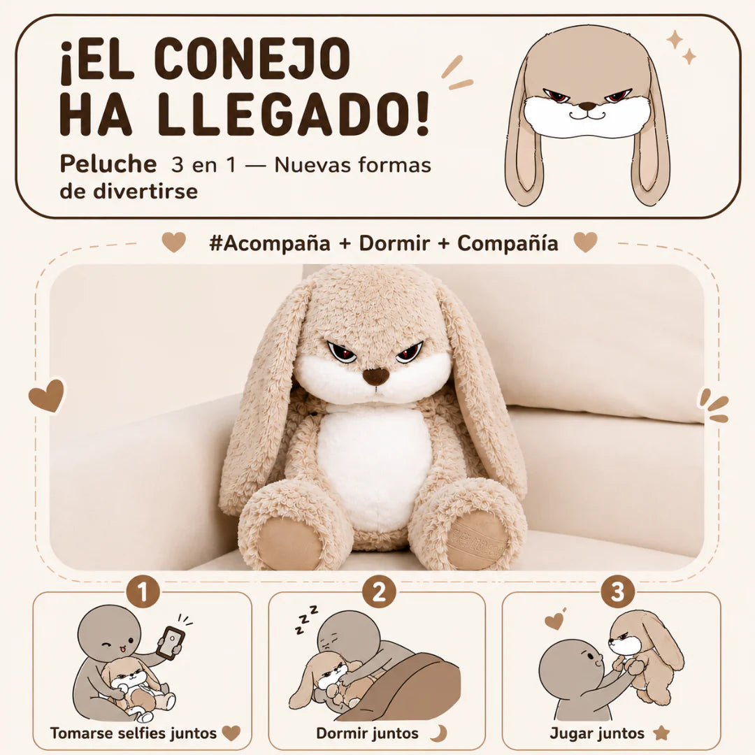 Peluche Conejito Enfadado